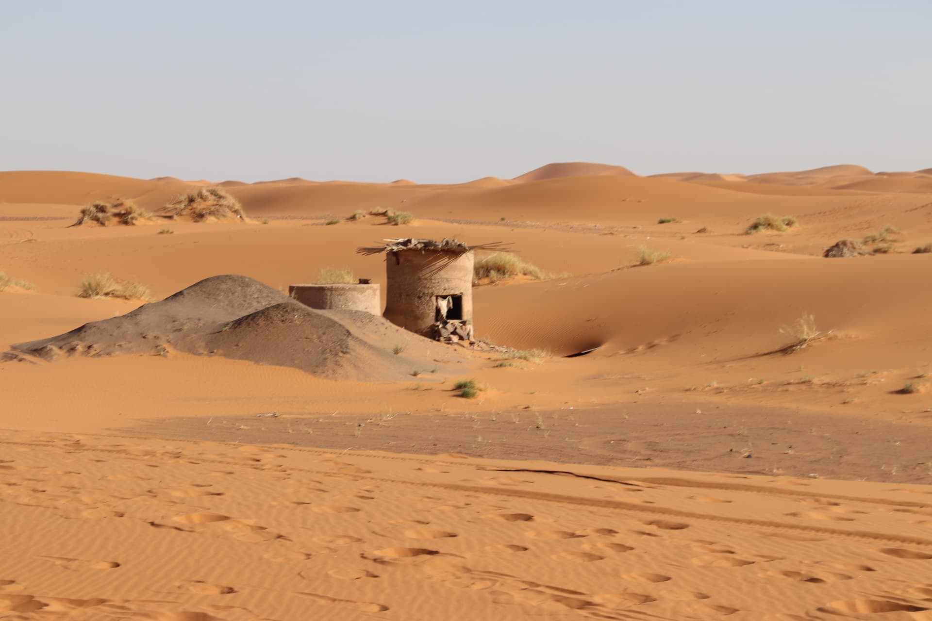The Sahara Dunes at Merzouga (Morocco)